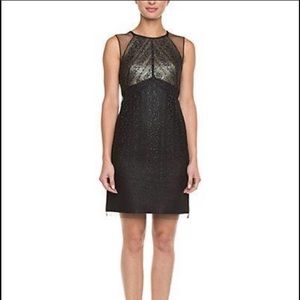 Phoebe black and gold shimmery cocktail dress